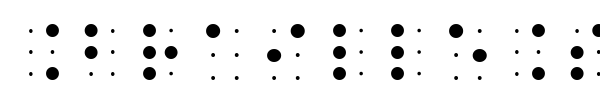 BrailleSlo 6Dot font preview